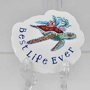 Best Life Ever Sea Turtle Sticker