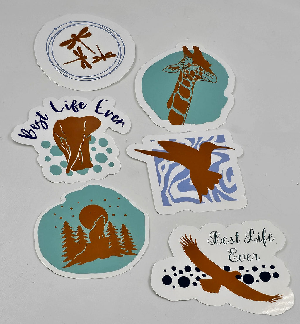 Gold Animal Best Life Ever Sticker Pack