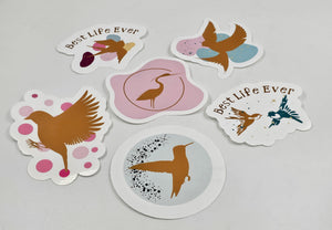 Gold Birds Sticker Pack