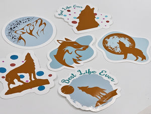 Gold Wolf Sticker Pack