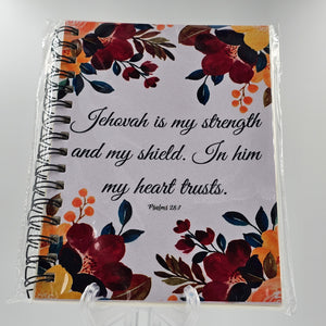 Psalm 28:7 Small Floral Notebook