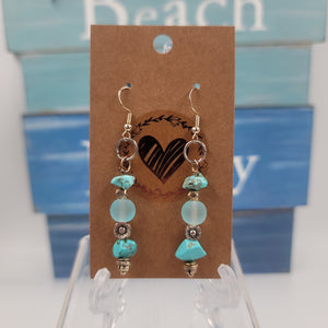 E27 Turquoise and Glass Earrings