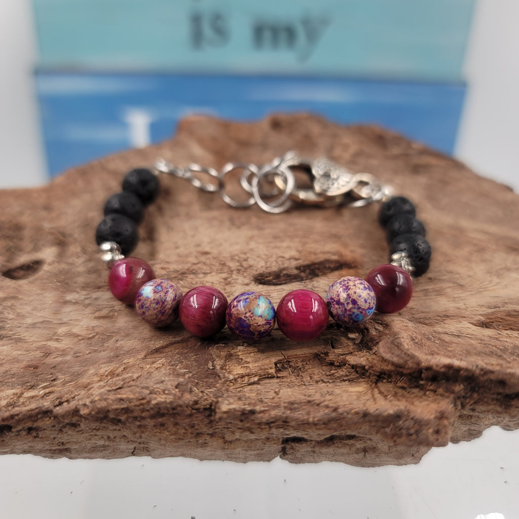 LTS13 Jasper and Tigers Eye Bracelet