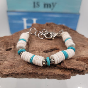 LTS14 Howlite and Glass Bracelet