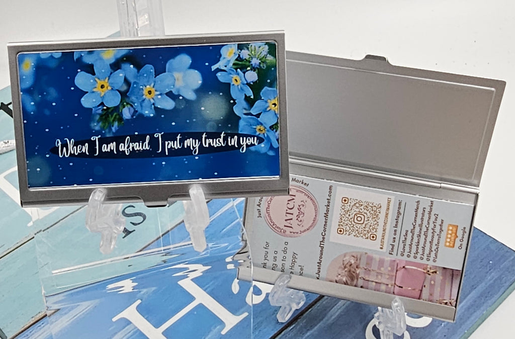 1 Forget Me Not Business Card Holder