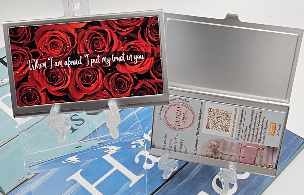 1 Red Roses Business Card Holder