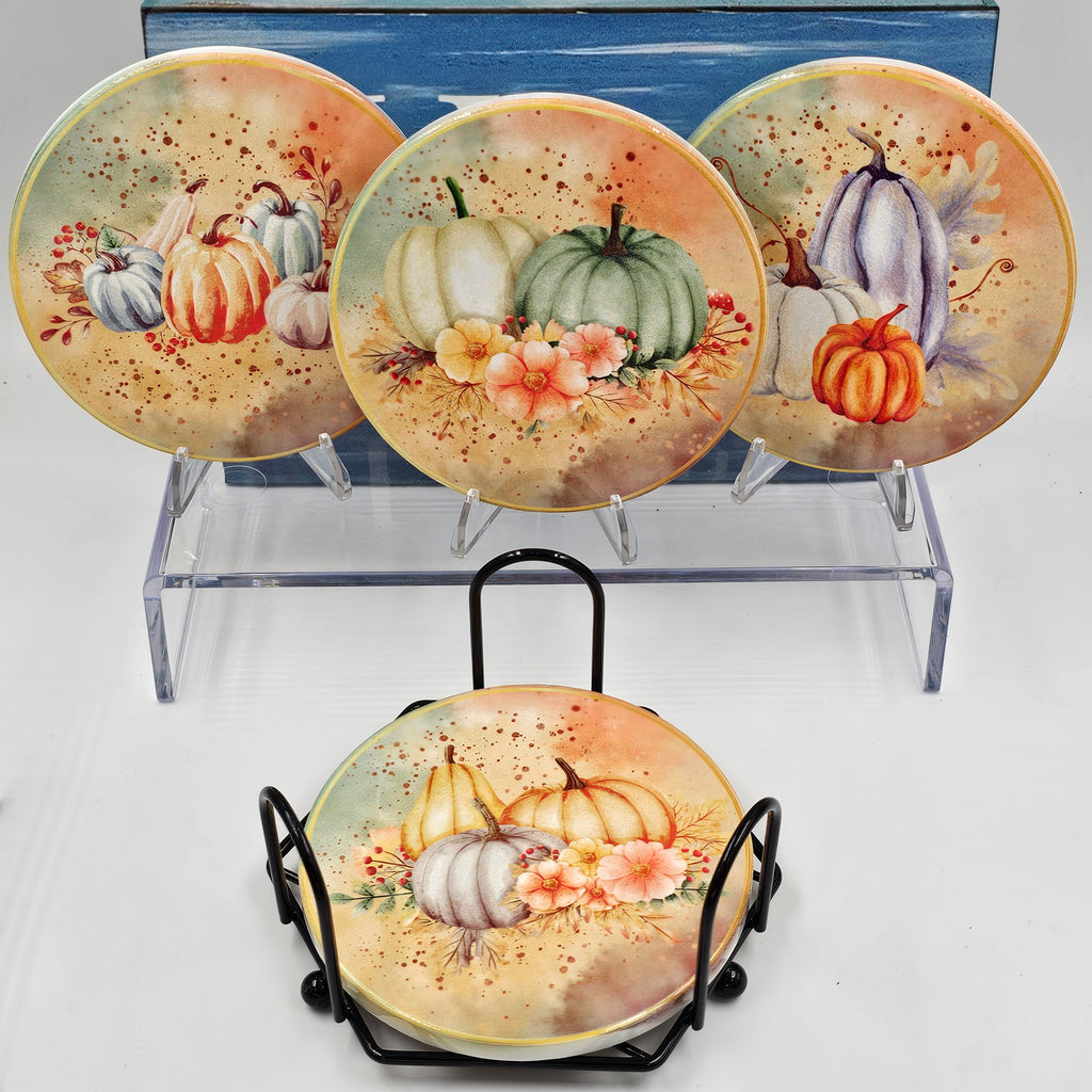 Pumpkin Ceramic Coasters