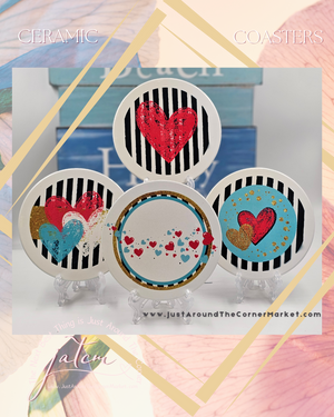 All My Heart Ceramic Coasters set of 4