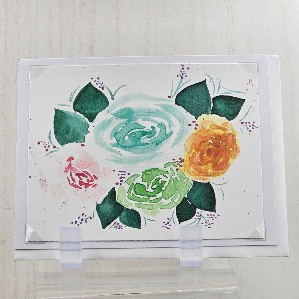 Multi Colored Rose Card