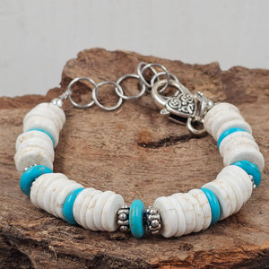 Howlite and Turquoise Bracelet