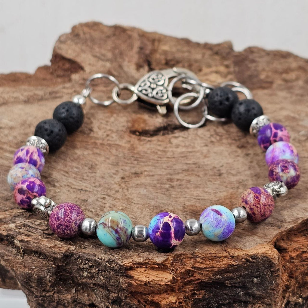 LTS26 Purple And Blue Jasper Bracelet