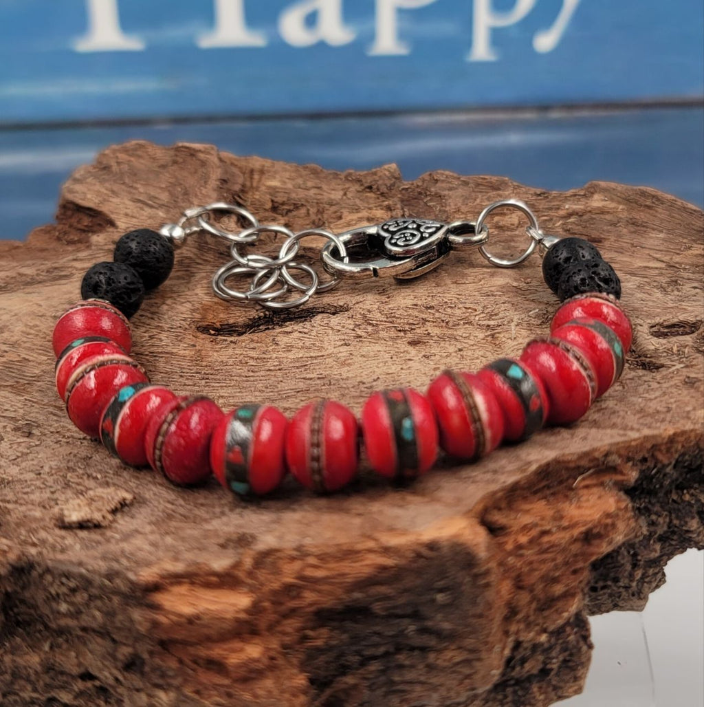 LTS22 Red Wooded Bracelet