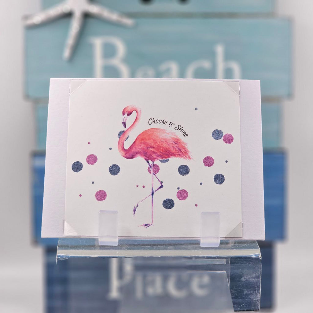 Choose to Shine Flamingo Card