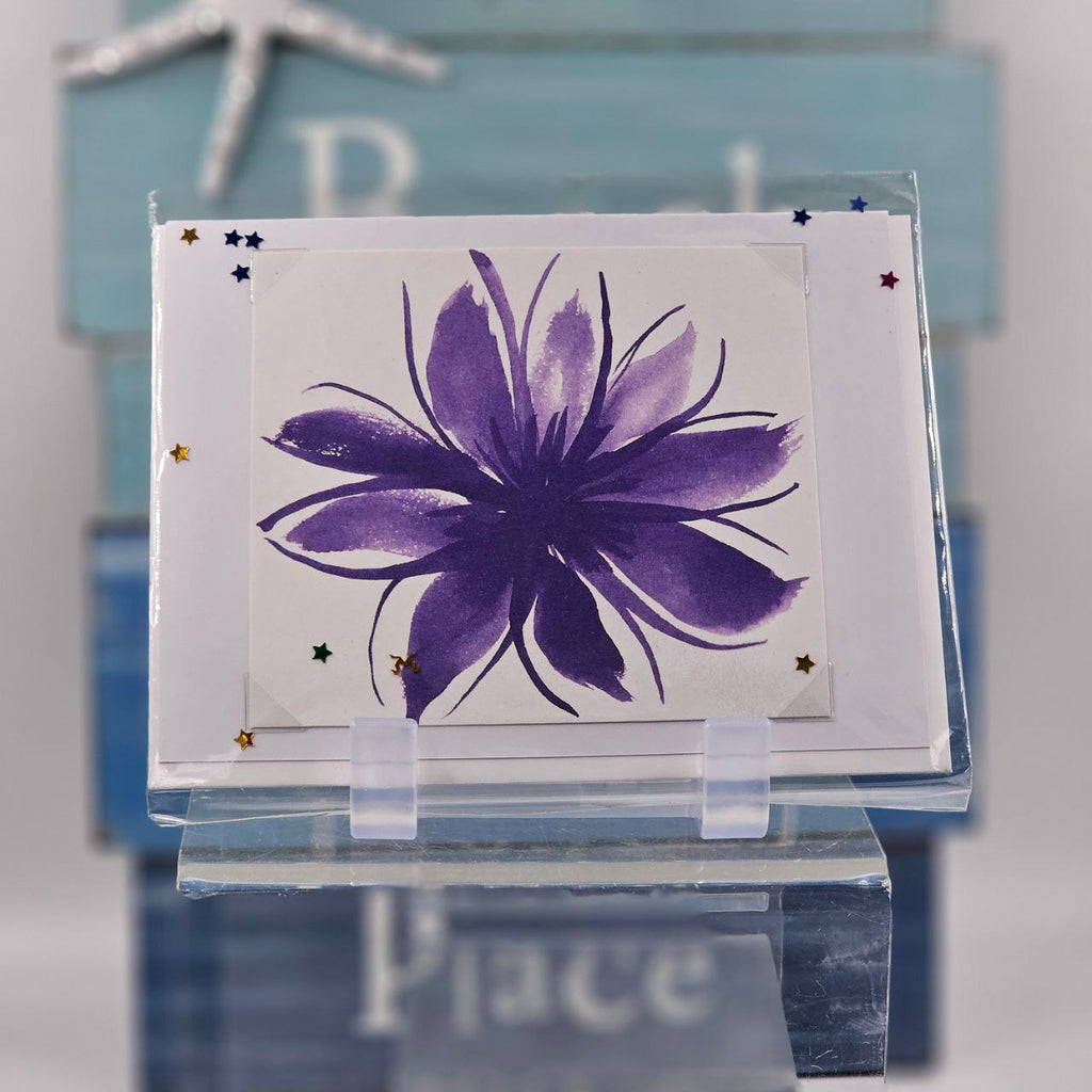 Purple Flower Card