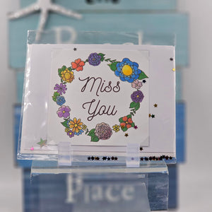 Miss You Flower Card