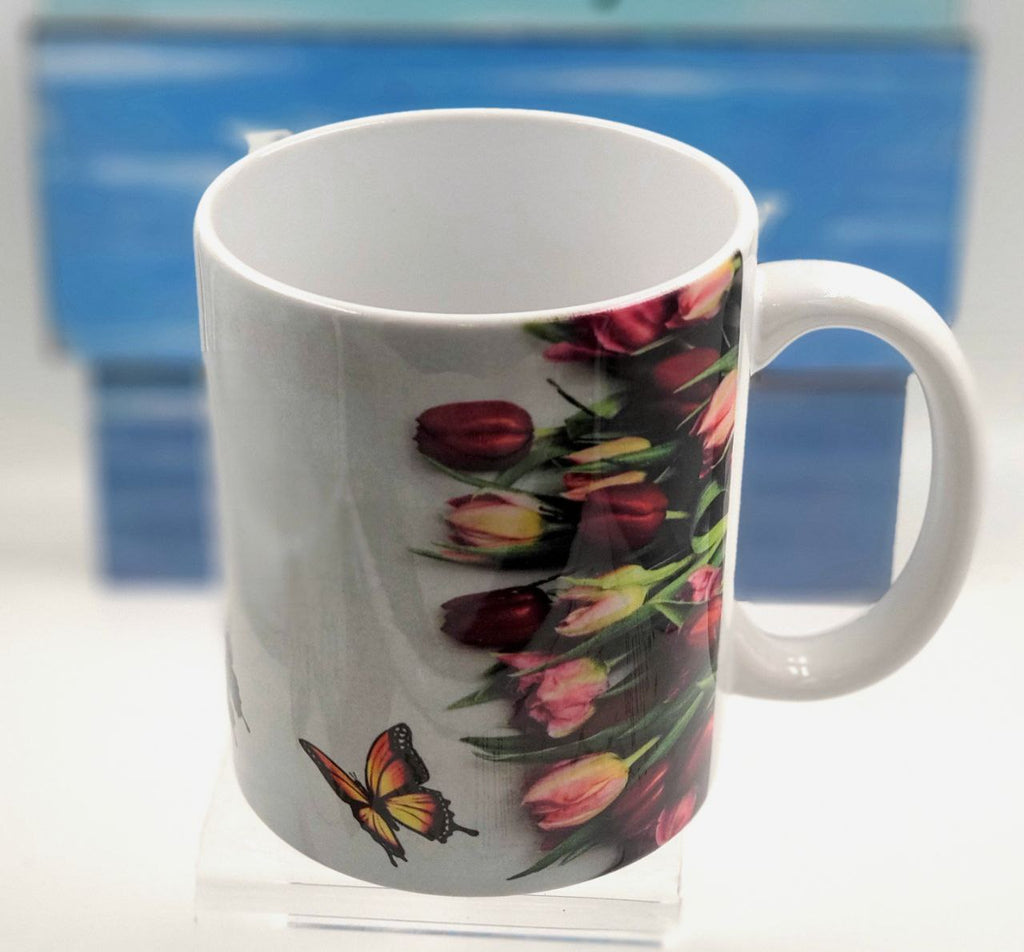 Butterfly & Tulip Mug