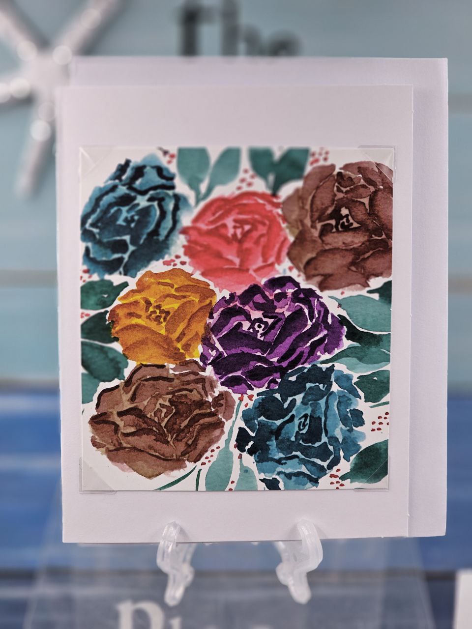 Multi Colored Flowers Card