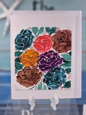 Multi Colored Flowers Card