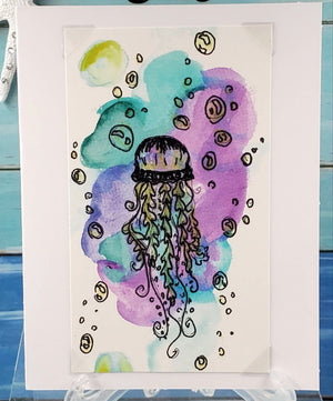 Watercolor Jellyfish Card