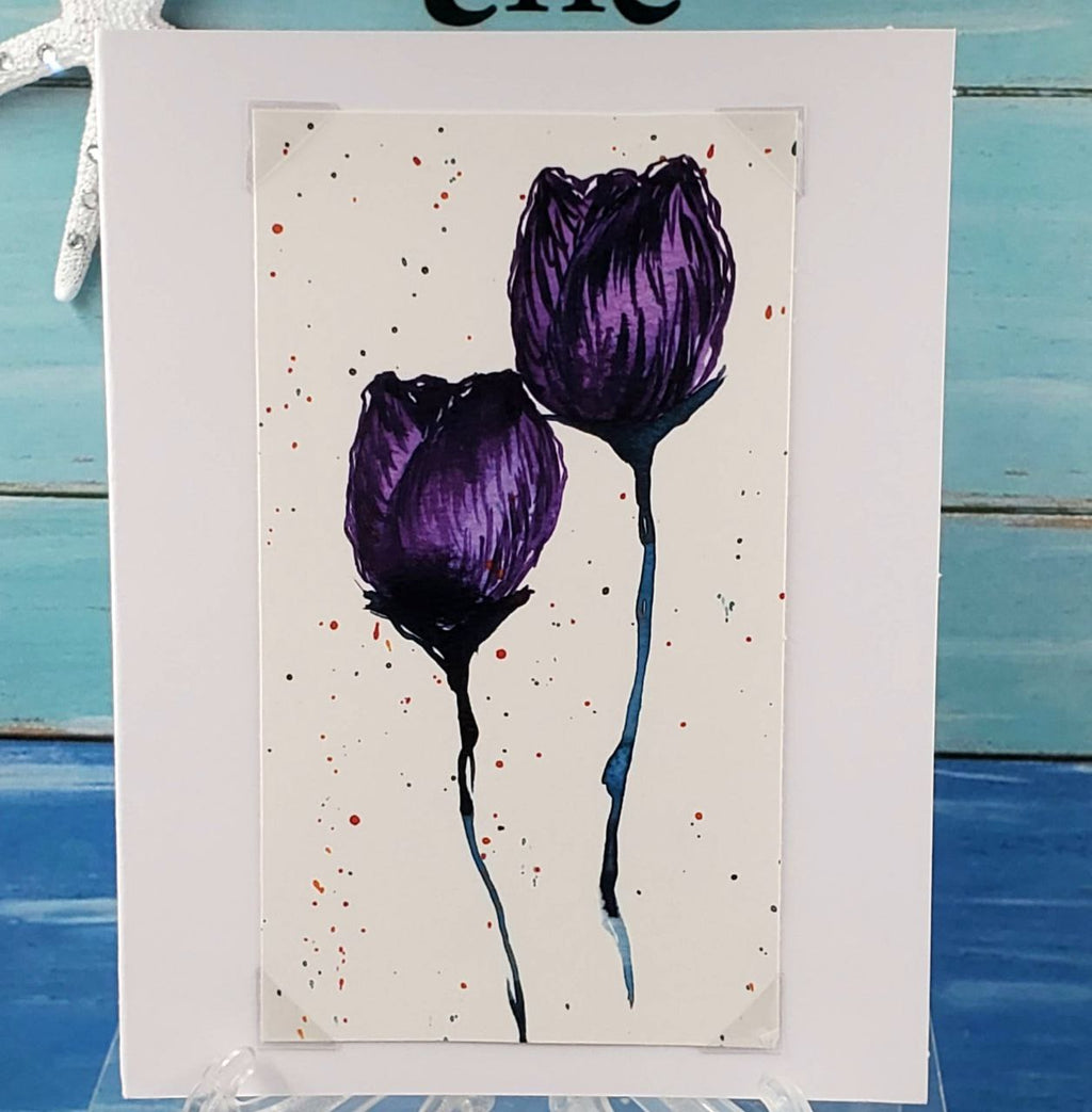 Purple Tulips Card