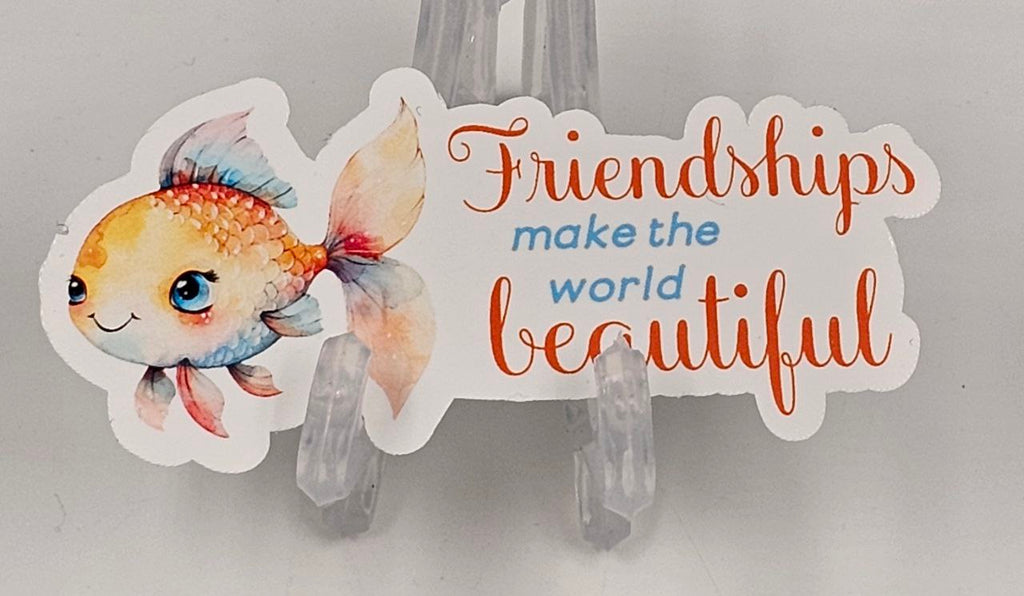 "Friendship Makes the World Beautiful" Sticker