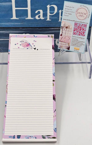 Pink Bird Magnetic Notepad