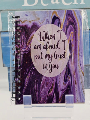 "When I Am Afraid I Put My Trust In You" Marble Notebook