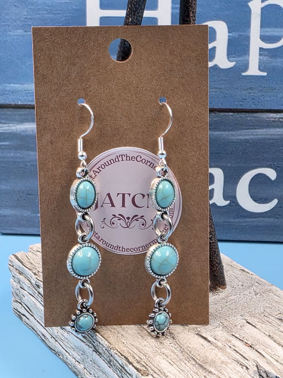 Tiered Turquoise Earrings