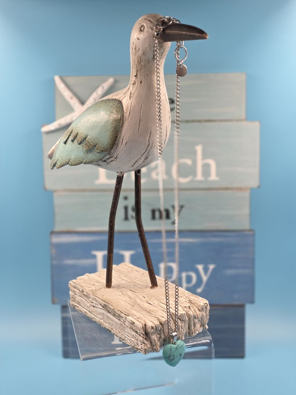 "Coastline Cutie" Heart Turquoise Pendant Necklace