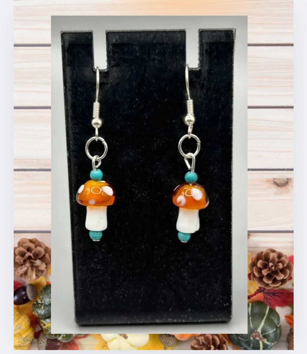 Mini Mushroom Earrings