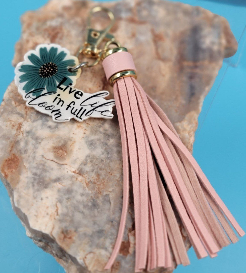 Live Life In Full Bloom Keychain