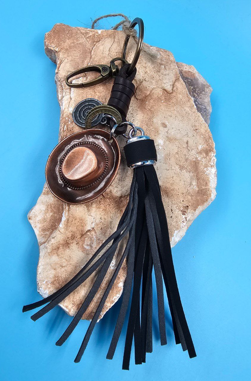 Cowboy Hat Keychain-Black