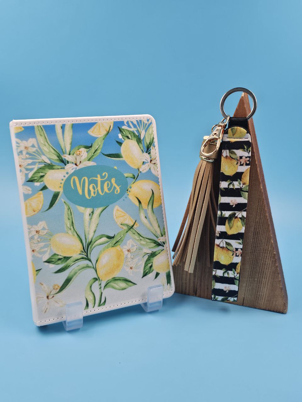 Faux Leather Lovely Lemon Notebook and Wristlet Combo