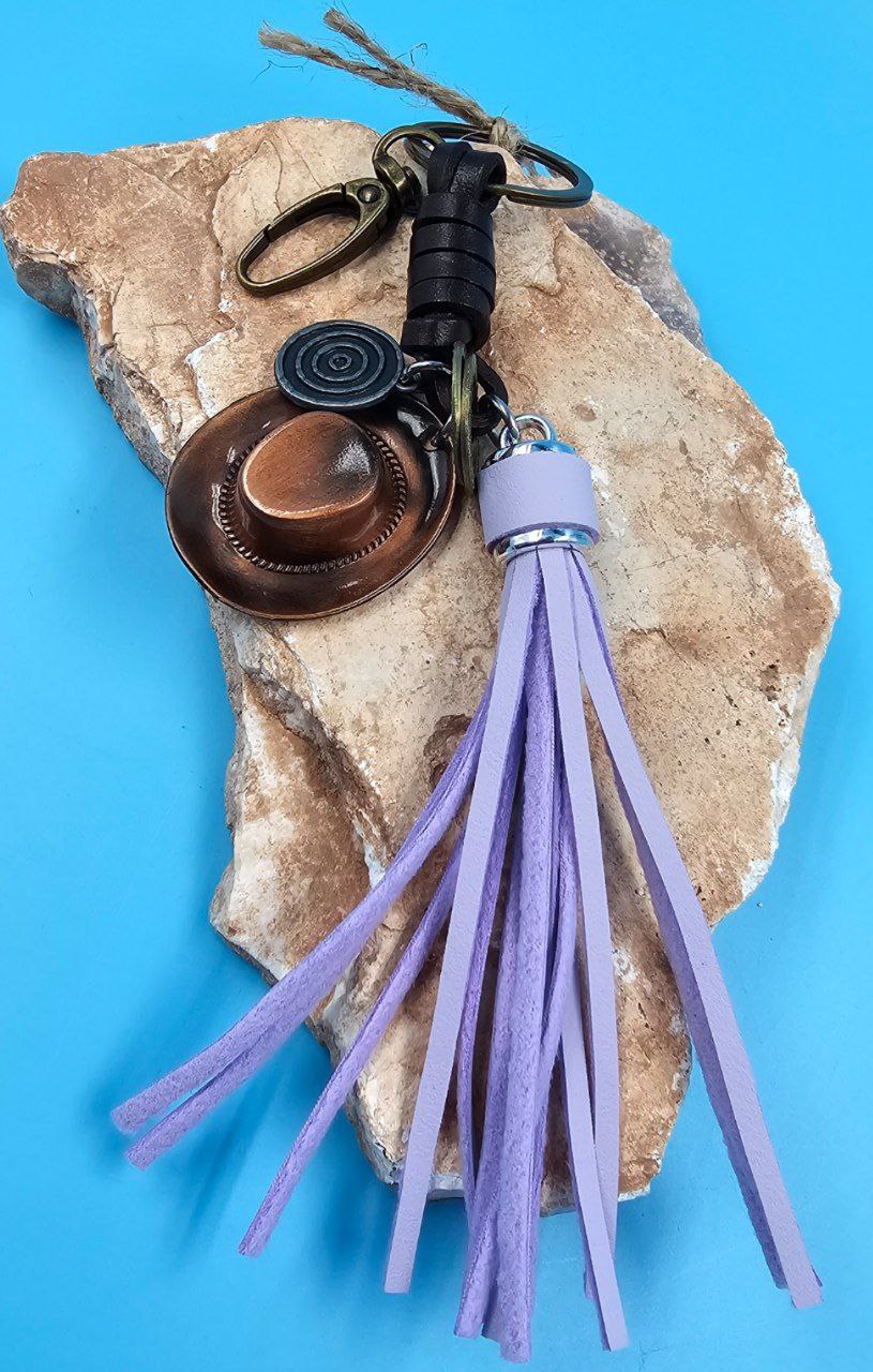 Cowboy Hat Keychain-Lavender