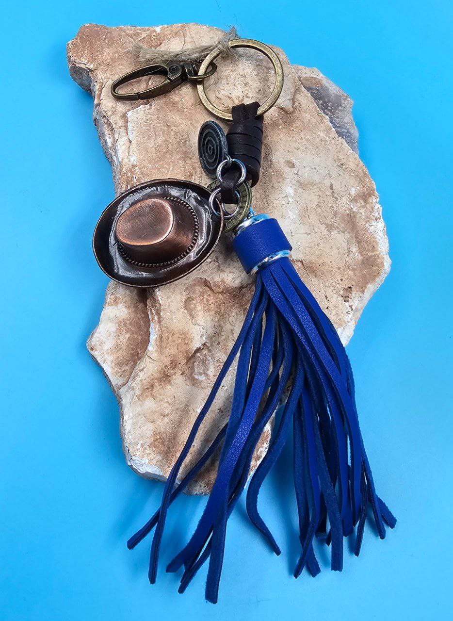 Cowboy Hat Keychain-Blue