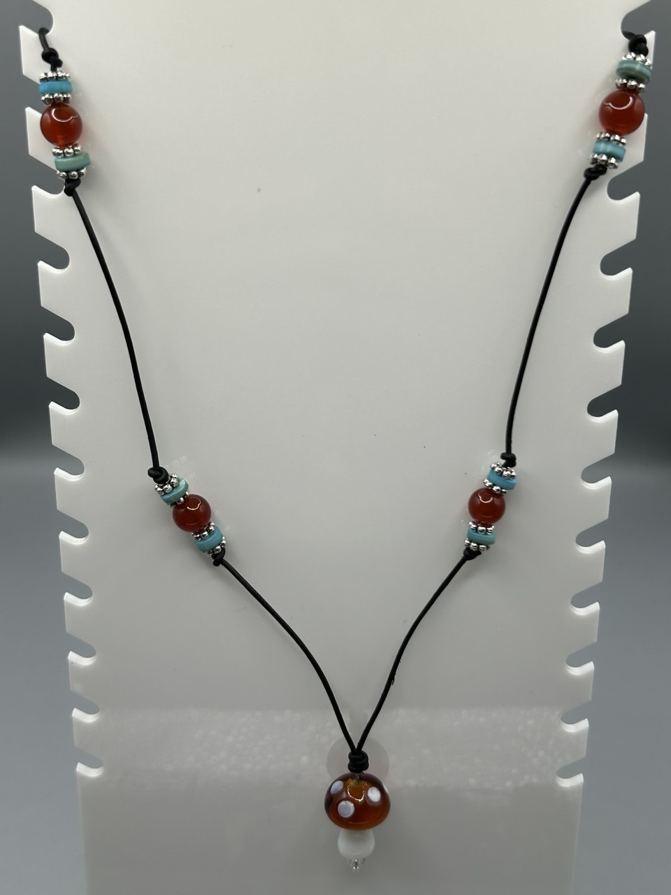 Autumn Woods Knotted Leather Necklace