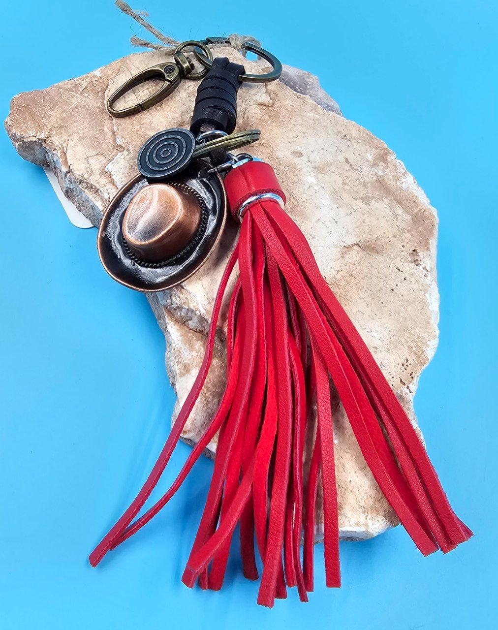 Cowboy Hat Keychain-Red