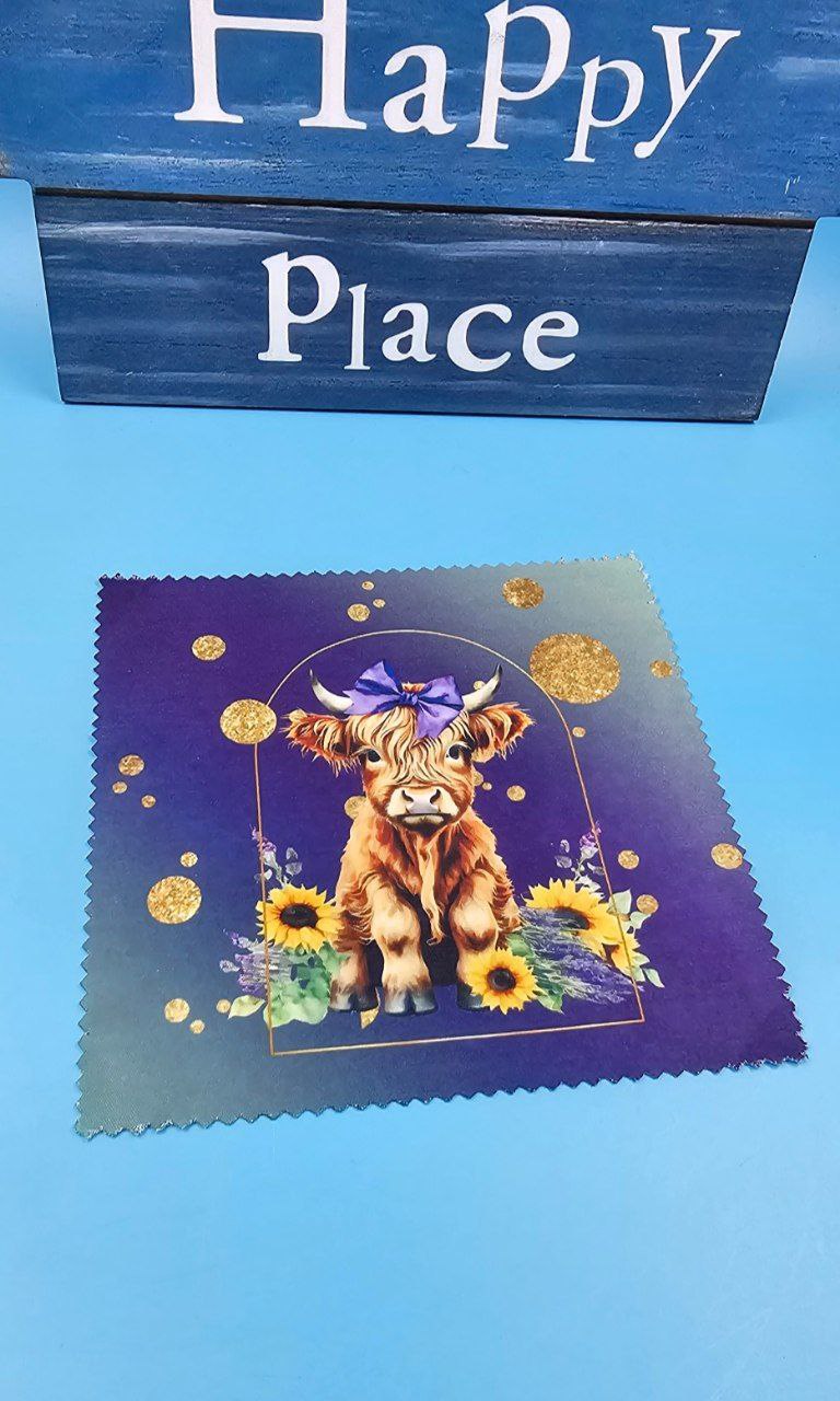 Sunkissed Fields Highland Cow Lens Cloth Cleaner (Serendipity)