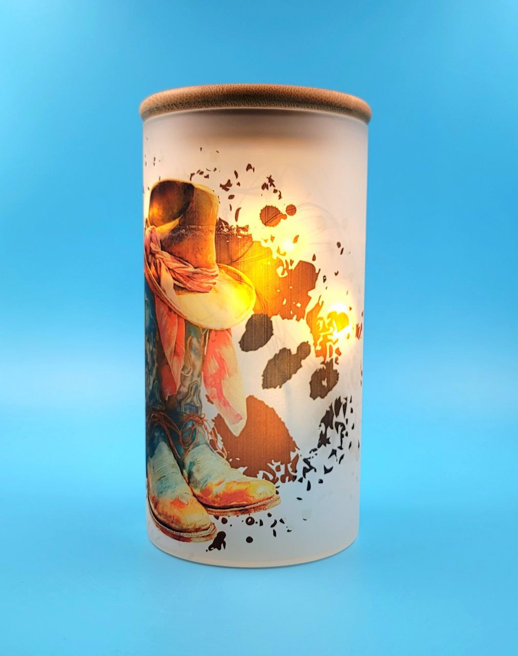 Texas Y'all Frosted Glass Jar (Serendipity)